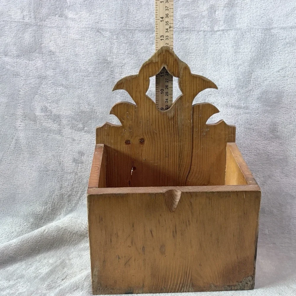 Vintage Rustic Wood Wall‎ Mail Holder Magazine Rack Farmhouse Organizer